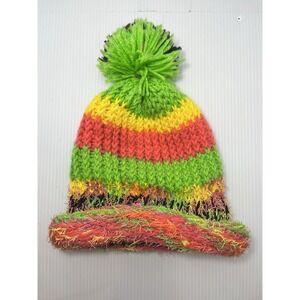 Handmade‎ Knit Beanie Skull Cap Rasta Tye Dye Colors Unisex Stocking Hat
